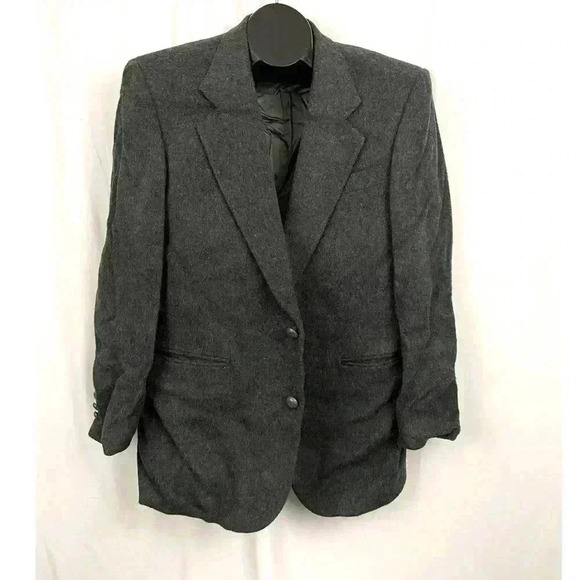 VTG Charcoal 100% Camel Hair Men's Blazer Sports Jacket Lined 40R Made in USA - Picture 1 of 14